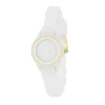Carmen Braided Ladylike Watch With White Rubber Strap