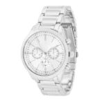 Chrono Silvertone Metal Watch